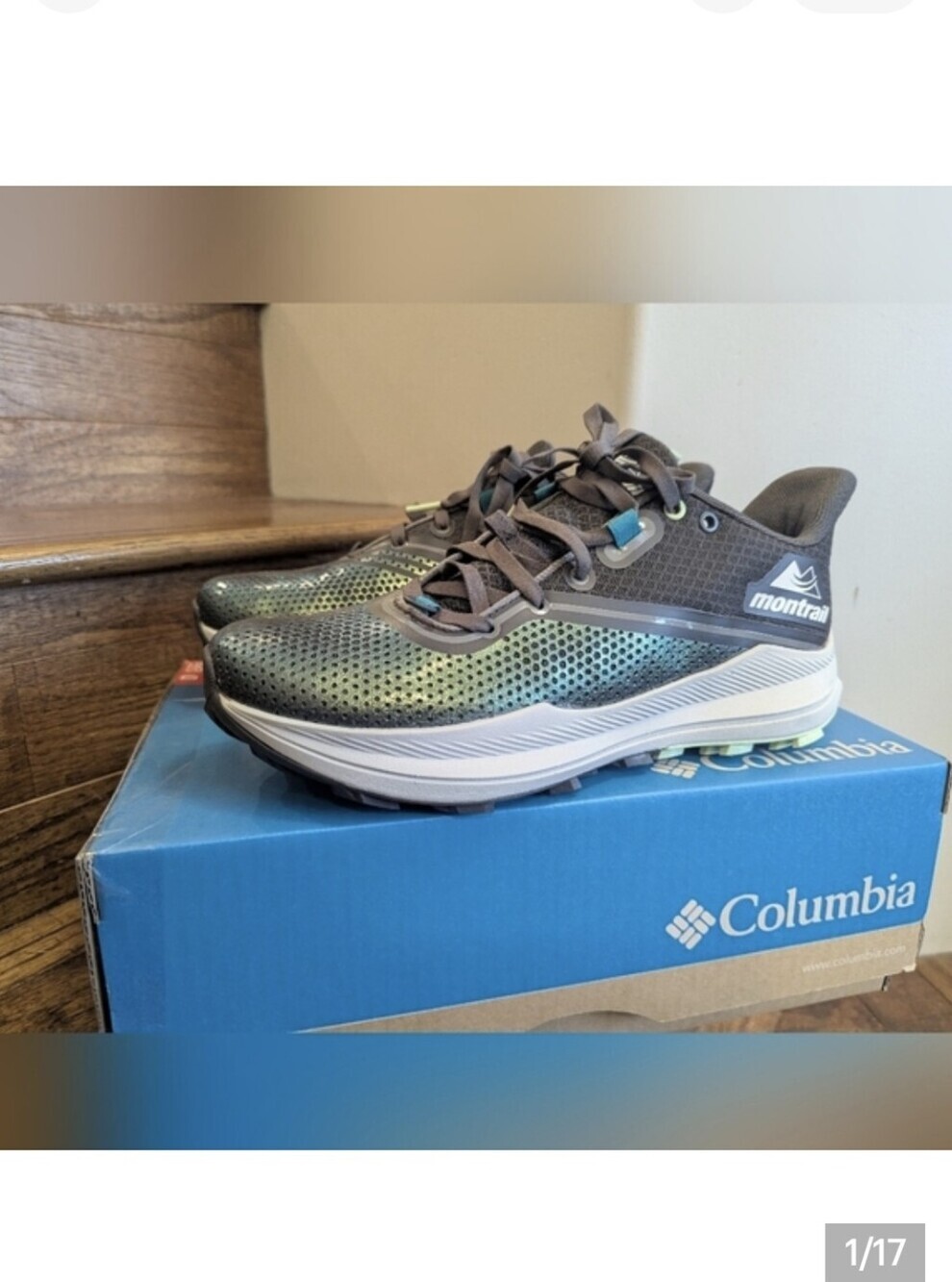Columbia Montrail Trinity FKT Black & Iridescent Running Shoes Women's Size 9.5